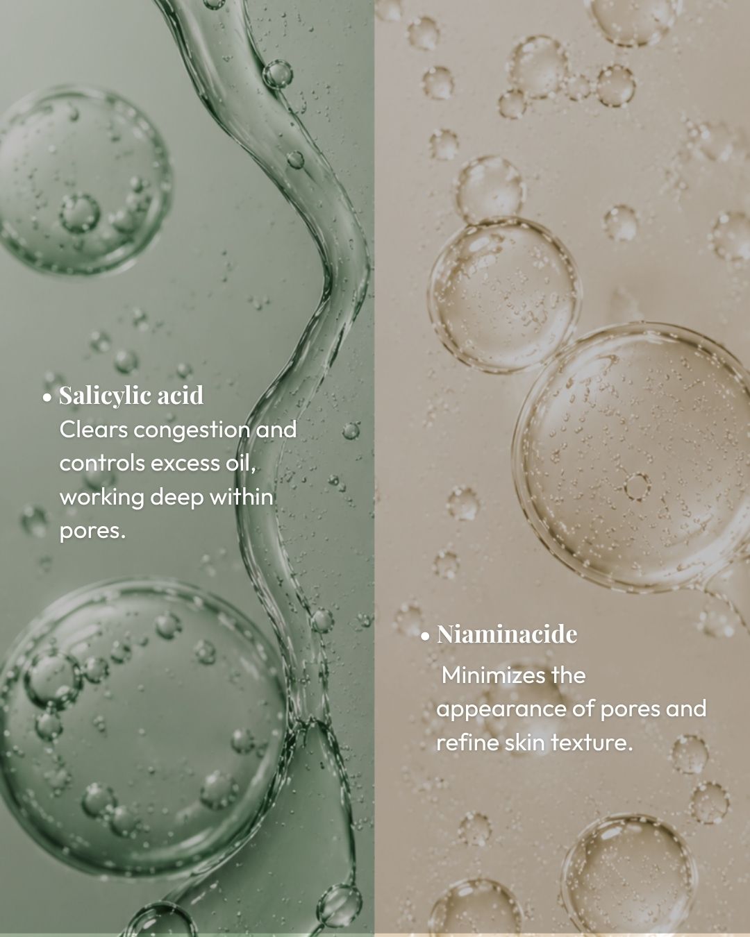 Salicylic Acid and Niacinamide ingredients in Kullen Clarify+ Serum