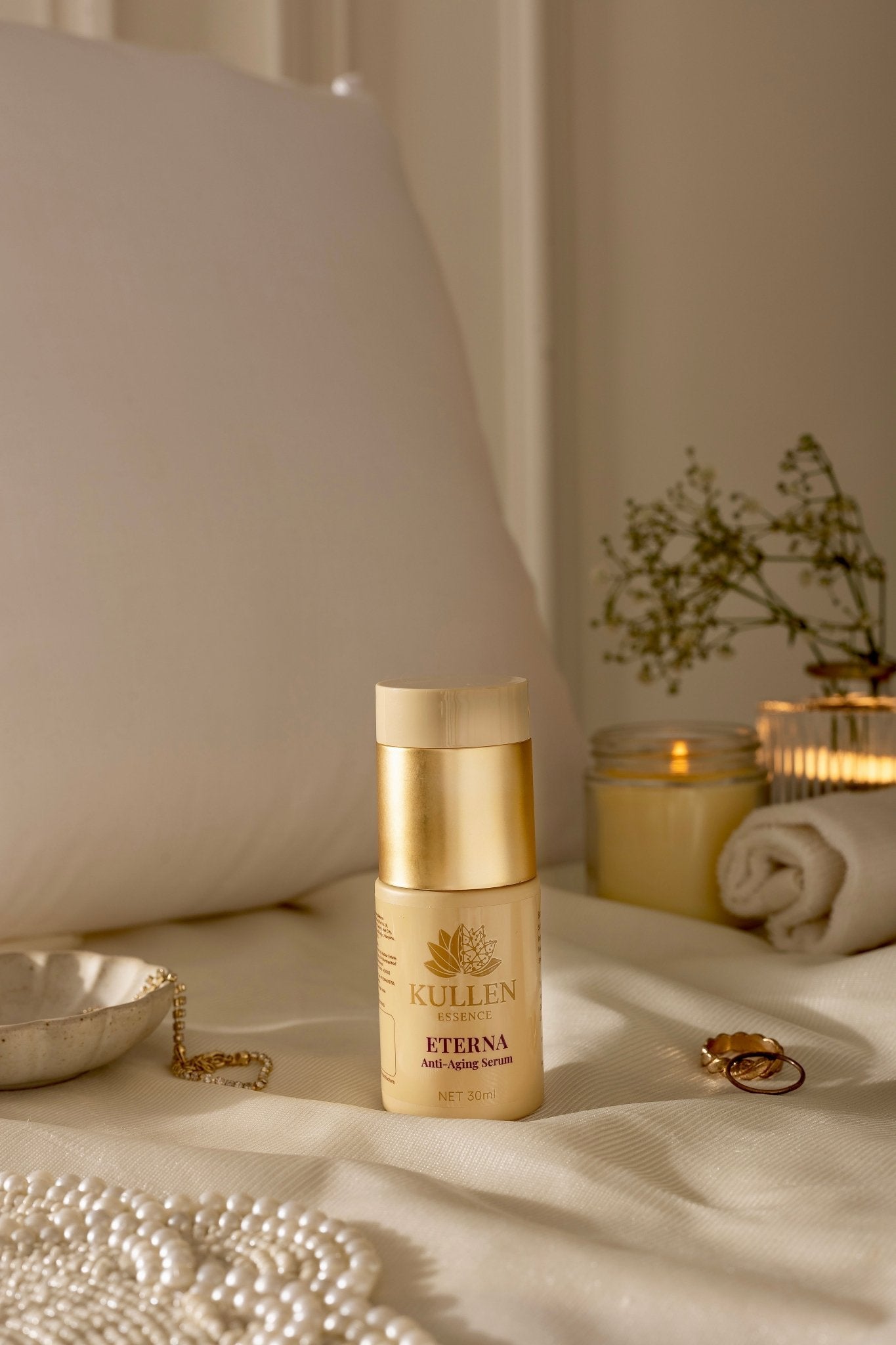 Kullen Eterna Bakuchiol Night Oil 30ml bottle with Peptides and Rosehip