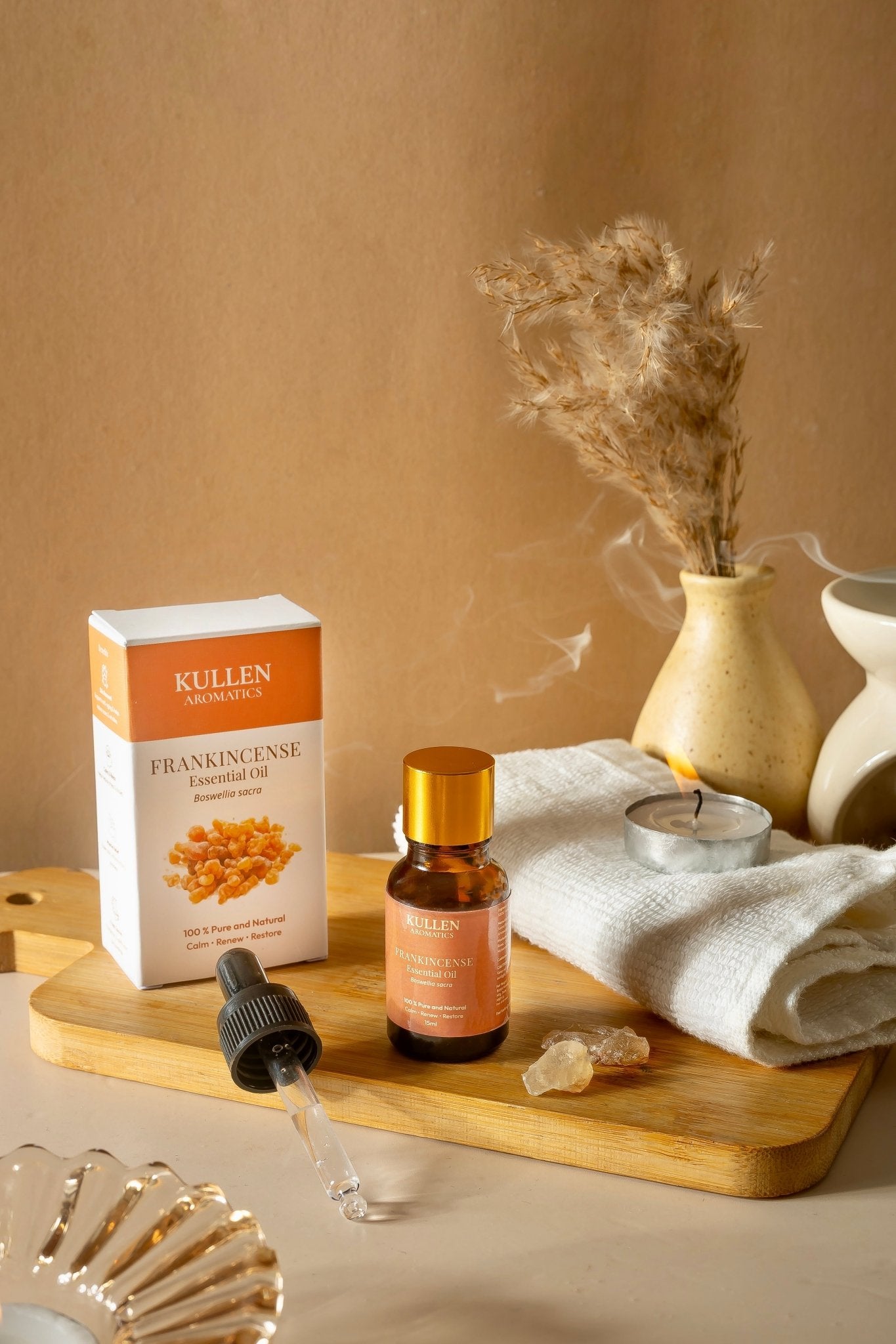 Frankincense Essential Oil | 100% Pure & Natural | 15ml - Kullen pure frankincense oil, frankincense for meditation, Boswellia essential oil, calming aromatherapy oil, skin-supporting essential oil, grounding fragrance oil