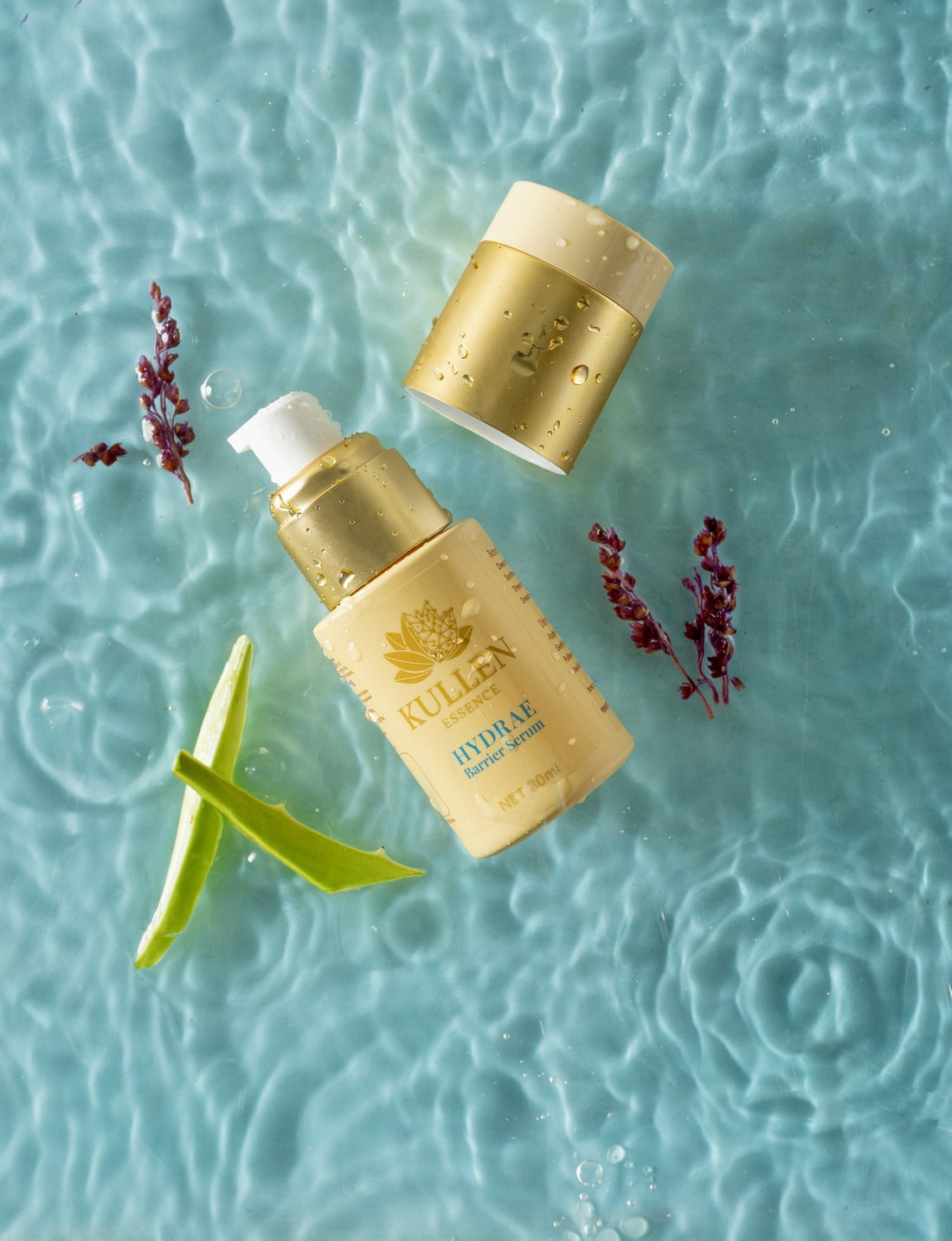 Hydrae Barrier Serum with Squalane & Hyaluronic Acid | 30ml - Kullen Main product shot: Kullen Hydrae Barrier Serum 30ml bottle with Squalane and Hyaluronic Acid