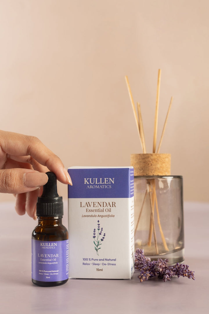 Kullen Lavender Essential Oil diffusing for relaxation and restful sleep