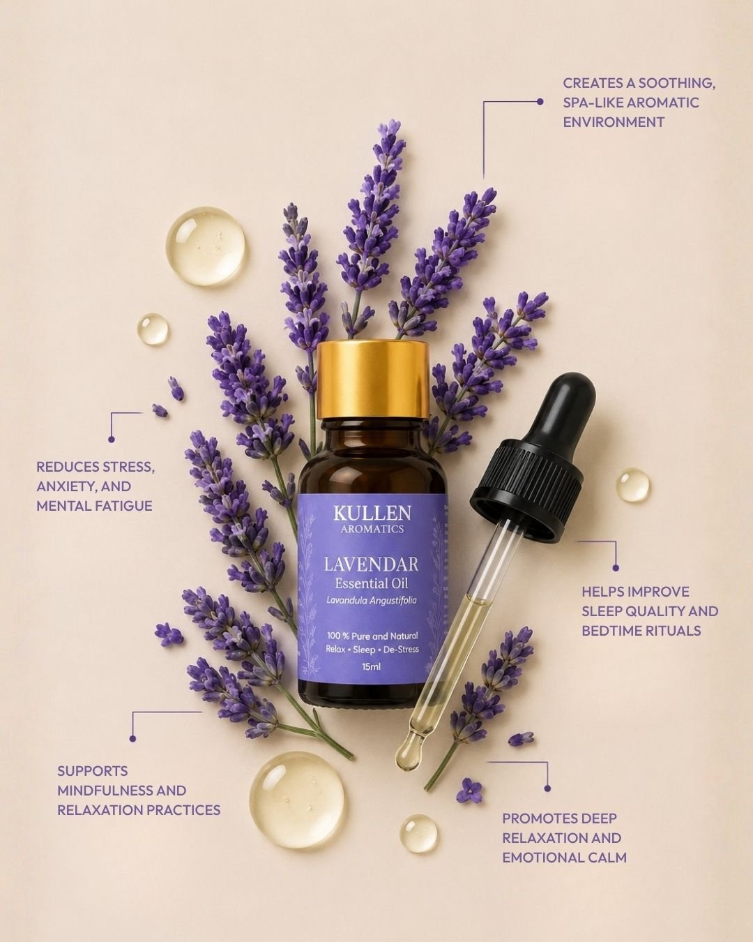 Lavender blooms used in Kullen Lavender Essential Oil