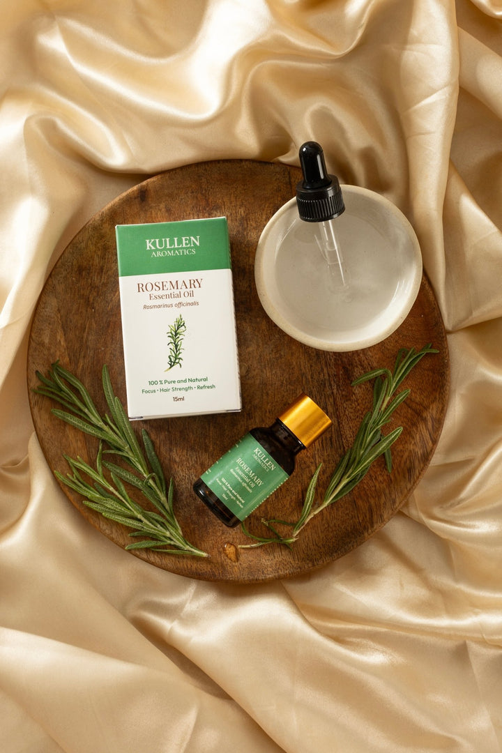 Kullen Rosemary Essential Oil 15ml bottle - 100% pure natural hair and focus oil